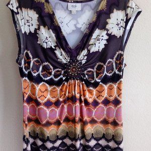 Patterned tunic top or dress